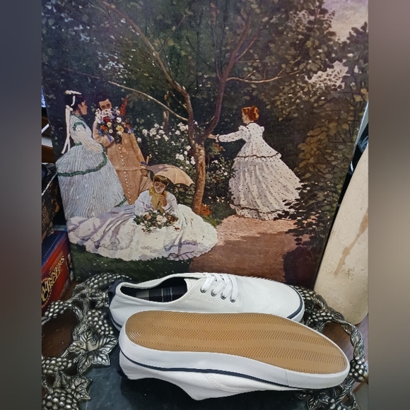 🛍👟H&M Man's White Canvas Sneakers Size 👟 9 U.S.A.,👕🩳A Fantastic Buy.📦 - Picture 7 of 16